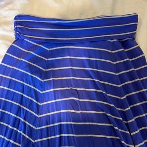 Blue & Grey Striped Gap Skirt